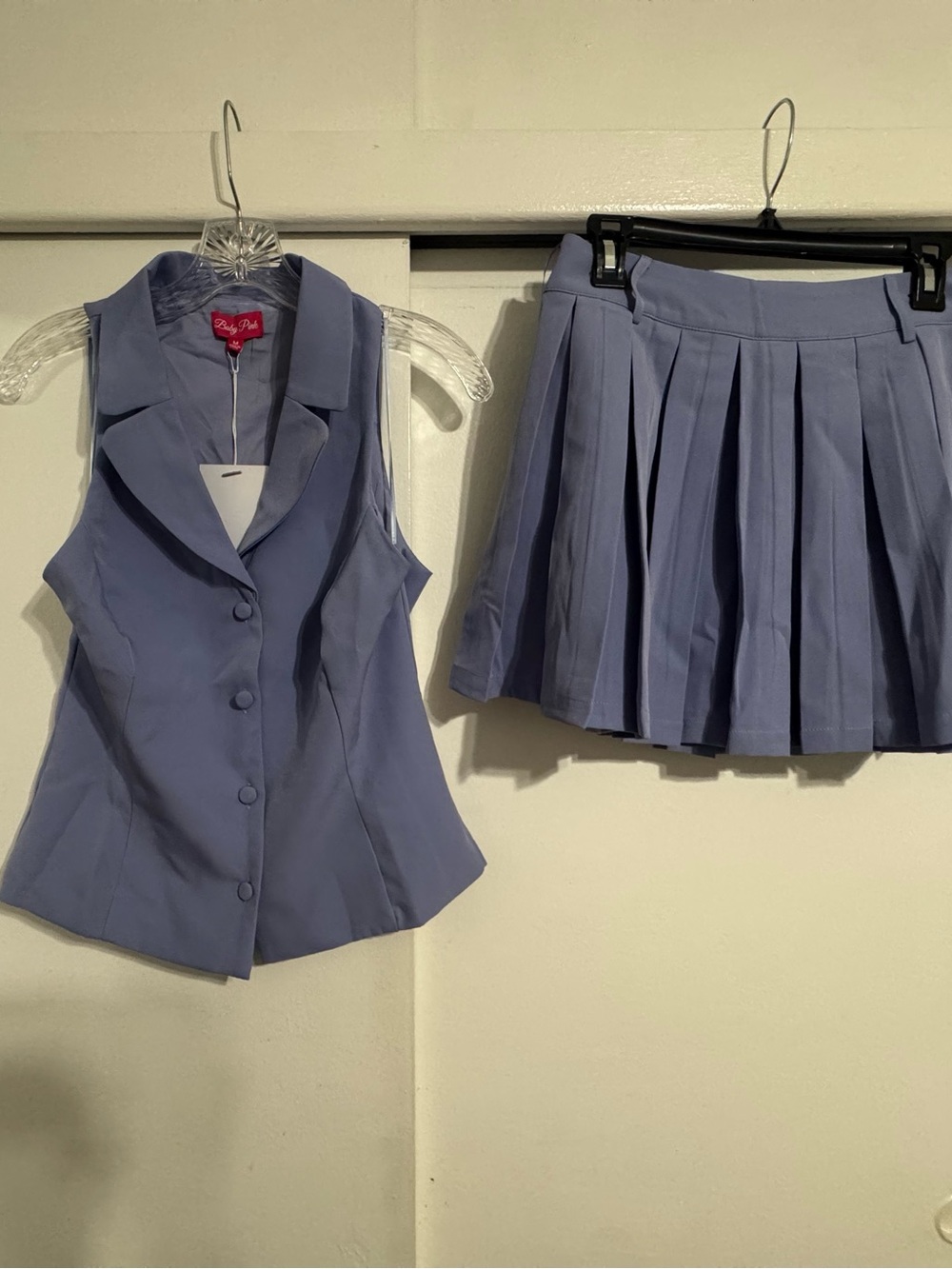 Baby Phat Lavender Pleated Mini Skirt